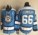 Wholesale Cheap Penguins #66 Mario Lemieux Blue Alternate CCM Throwback Stitched NHL Jersey