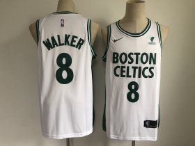 Wholesale Cheap Men\'s Boston Celtics #8 Kemba Walker White 2021 Nike City Edition Swingman Stitched NBA Jersey