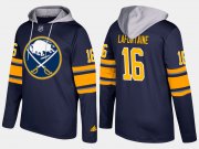 Wholesale Cheap Sabres #16 Pat Lafontaine Blue Name And Number Hoodie