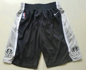 Wholesale Cheap Nike San Antonio Spurs Black Swingman Shorts