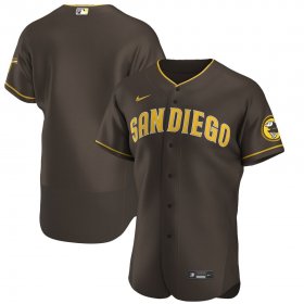 Wholesale Cheap San Diego Padres Men\'s Nike Brown Authentic Alternate Team MLB Jersey
