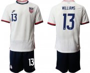 Wholesale Cheap Men 2020-2021 Season National team United States home white 13 Soccer Jersey