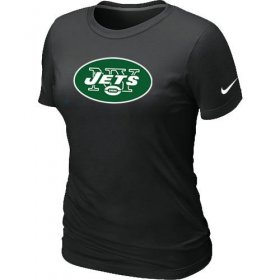 Wholesale Cheap Women\'s Nike New York Jets Logo NFL T-Shirt Black