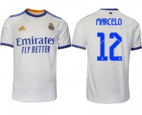 Wholesale Cheap Men 2021-2022 Club Real Madrid home aaa version white 12 Soccer Jerseys
