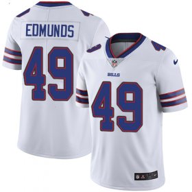 Wholesale Cheap Nike Bills #49 Tremaine Edmunds White Men\'s Stitched NFL Vapor Untouchable Limited Jersey