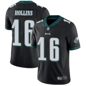 Wholesale Cheap Nike Eagles #16 Mack Hollins Black Alternate Men\'s Stitched NFL Vapor Untouchable Limited Jersey