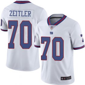 Wholesale Cheap Nike Giants #70 Kevin Zeitler White Men\'s Stitched NFL Limited Rush Jersey