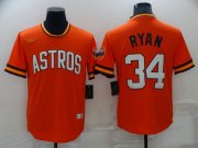 Wholesale Cheap Men's Houston Astros #34 Nolan Ryan Orange Cooperstown Collection Cool Base Stitched Nike Jersey