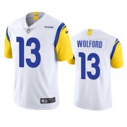Wholesale Cheap Men's Los Angeles Rams #13 John Wolford White Vapor Untouchable Limited Stitched Football Jersey