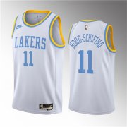 Wholesale Cheap Men's Los Angeles Lakers #11 Jalen Hood-Schifino White 2023 Draft Classic Edition Stitched Basketball Jersey
