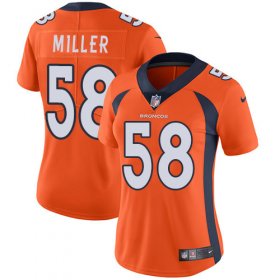 Wholesale Cheap Nike Broncos #58 Von Miller Orange Team Color Women\'s Stitched NFL Vapor Untouchable Limited Jersey