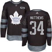 Wholesale Cheap Adidas Maple Leafs #34 Auston Matthews Black 1917-2017 100th Anniversary Stitched NHL Jersey