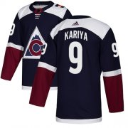 Wholesale Cheap Adidas Avalanche #9 Paul Kariya Navy Alternate Authentic Stitched NHL Jersey
