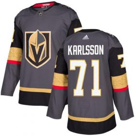 Wholesale Cheap Adidas Golden Knights #71 William Karlsson Grey Home Authentic Stitched NHL Jersey