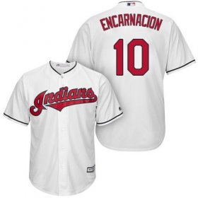 Wholesale Cheap Indians #10 Edwin Encarnacion White Home Stitched Youth MLB Jersey