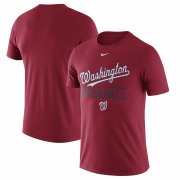 Wholesale Cheap Washington Nationals Nike Away Practice T-Shirt Red