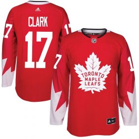 Wholesale Cheap Adidas Maple Leafs #17 Wendel Clark Red Team Canada Authentic Stitched Youth NHL Jersey