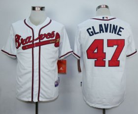 Wholesale Cheap Braves #47 Tom Glavine White Cool Base Stitched MLB Jersey