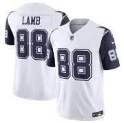 Wholesale Cheap Men's Dallas Cowboys #88 CeeDee Lamb Thanksgiving White 2023 F.U.S.E. Vapor Limited Stitched Football Jersey