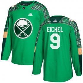 Wholesale Cheap Adidas Sabres #9 Jack Eichel adidas Green St. Patrick\'s Day Authentic Practice Stitched NHL Jersey