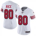 Wholesale Cheap Nike 49ers #80 Jerry Rice White Rush Women's Stitched NFL Vapor Untouchable Limited Jersey