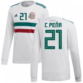 Wholesale Cheap Mexico #21 C.Pena Away Long Sleeves Soccer Country Jersey