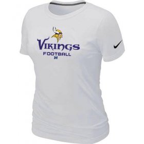 Wholesale Cheap Women\'s Nike Minnesota Vikings Critical Victory NFL T-Shirt White
