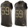 Wholesale Cheap Nike Chargers #59 Nick Vigil Green Men's Stitched NFL Limited Salute To Service Tank Top Jersey