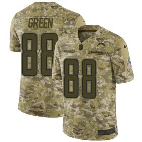 Wholesale Cheap Nike Chargers #88 Virgil Green Camo Men\'s Stitched NFL Limited 2018 Salute To Service Jersey