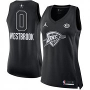 Wholesale Cheap Nike Oklahoma City Thunder #0 Russell Westbrook Black Women's NBA Jordan Swingman 2018 All-Star Game Jersey