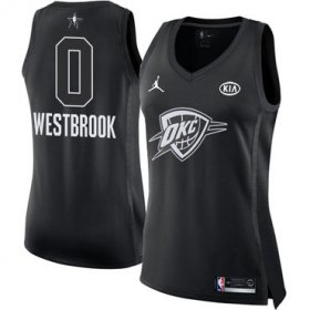 Wholesale Cheap Nike Oklahoma City Thunder #0 Russell Westbrook Black Women\'s NBA Jordan Swingman 2018 All-Star Game Jersey