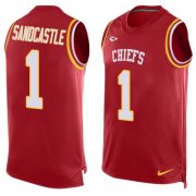 Wholesale Cheap Nike Chiefs #1 Leon Sandcastle Red Team Color Men's Stitched NFL Limited Tank Top Jersey
