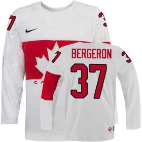 Wholesale Cheap Olympic 2014 CA. #37 Patrice Bergeron White Stitched NHL Jersey
