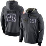 Wholesale Cheap NFL Men's Nike Dallas Cowboys #28 Darren Woodson Stitched Black Anthracite Salute to Service Player Performance Hoodie