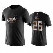 Wholesale Cheap Jets #26 Le'Veon Bell Black NFL Black Golden 100th Season T-Shirts