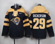 Wholesale Cheap Nike Rams #29 Eric Dickerson Navy Blue Player Pullover NFL Hoodie
