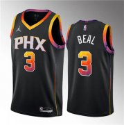 Wholesale Cheap Men's Phoenix Suns #3 Bradley Beal Black 2022-23 Statement Edition Stitched Basketball Jersey