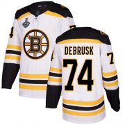 Wholesale Cheap Adidas Bruins #74 Jake DeBrusk White Road Authentic Stanley Cup Final Bound Stitched NHL Jersey