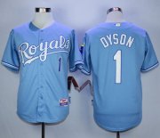 Wholesale Cheap Royals #1 Jarrod Dyson Light Blue Alternate 1 Cool Base Stitched MLB Jersey