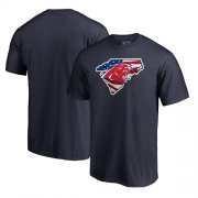 Wholesale Cheap Men's Carolina Panthers NFL Pro Line by Fanatics Branded Navy Banner State T-Shirt