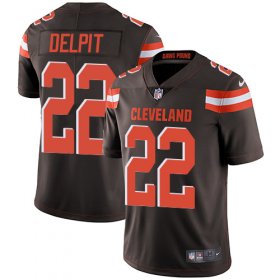 Wholesale Cheap Nike Browns #22 Grant Delpit Brown Team Color Men\'s Stitched NFL Vapor Untouchable Limited Jersey