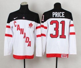 Wholesale Cheap Olympic CA. #31 Carey Price White 100th Anniversary Stitched NHL Jersey