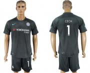 Wholesale Cheap Chelsea #1 Cech Black Soccer Club Jersey