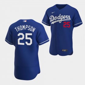 Cheap Men\'s Los Angeles Dodgers #25 Trayce Thompson Royal Flex Base Stitched Jersey