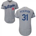 Wholesale Cheap Dodgers #31 Joc Pederson Grey Flexbase Authentic Collection 2018 World Series Stitched MLB Jersey