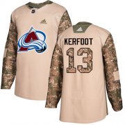Wholesale Cheap Adidas Avalanche #13 Alexander Kerfoot Camo Authentic 2017 Veterans Day Stitched NHL Jersey