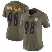 Wholesale Cheap Nike Steelers #98 Vince Williams Olive Women's Stitched NFL Limited 2017 Salute to Service Jersey