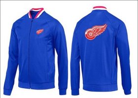 Wholesale Cheap NHL Detroit Red Wings Zip Jackets Blue-1