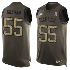 Wholesale Cheap Nike Eagles #55 Brandon Graham Green Men\'s Stitched NFL Limited Salute To Service Tank Top Jersey