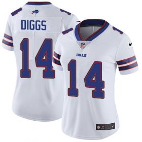 Wholesale Cheap Nike Bills #14 Stefon Diggs White Women\'s Stitched NFL Vapor Untouchable Limited Jersey